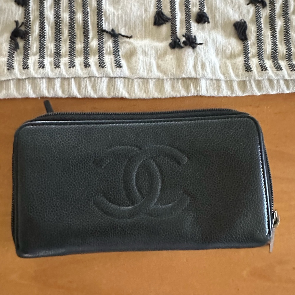 Chanel Black Leather Wallet
